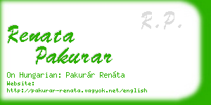 renata pakurar business card